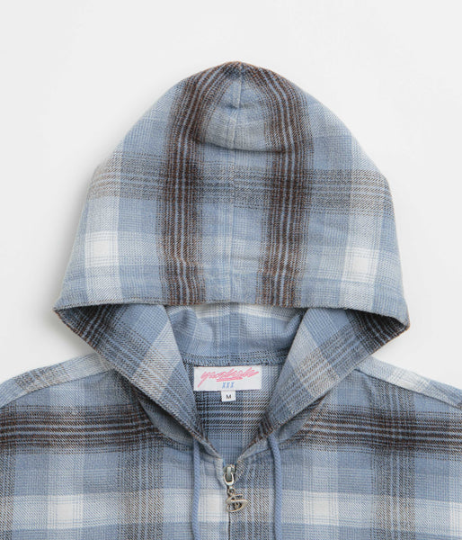 Yardsale Tartan Full-Zip Hoodie - Blue | flatspot