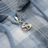 Yardsale Tartan Full-Zip Hoodie - Blue thumbnail