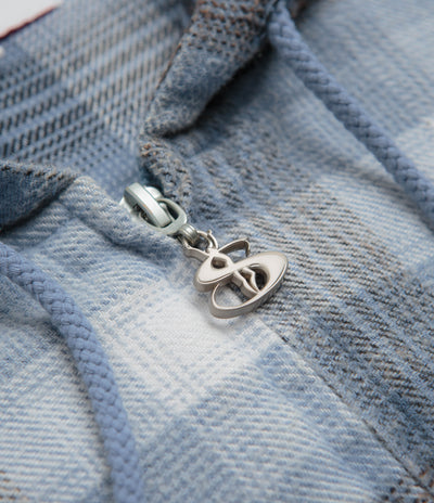 Yardsale Tartan Full-Zip Hoodie - Blue