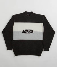 Yardsale Tri Chenille Crewneck Sweatshirt in Black and Stone