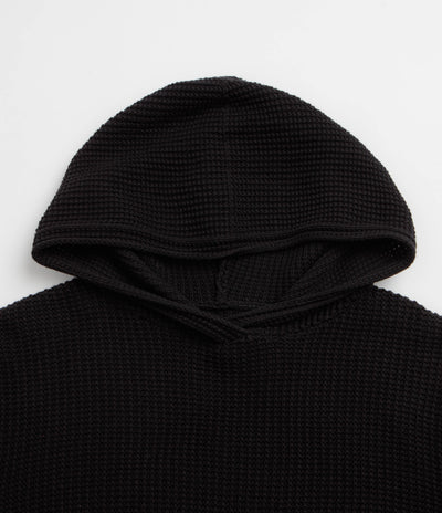 Yardsale Waffle Knit Hoodie in Black