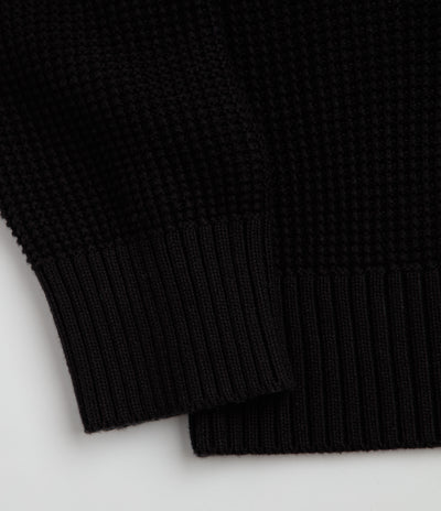 Yardsale Waffle Knit Hoodie in Black
