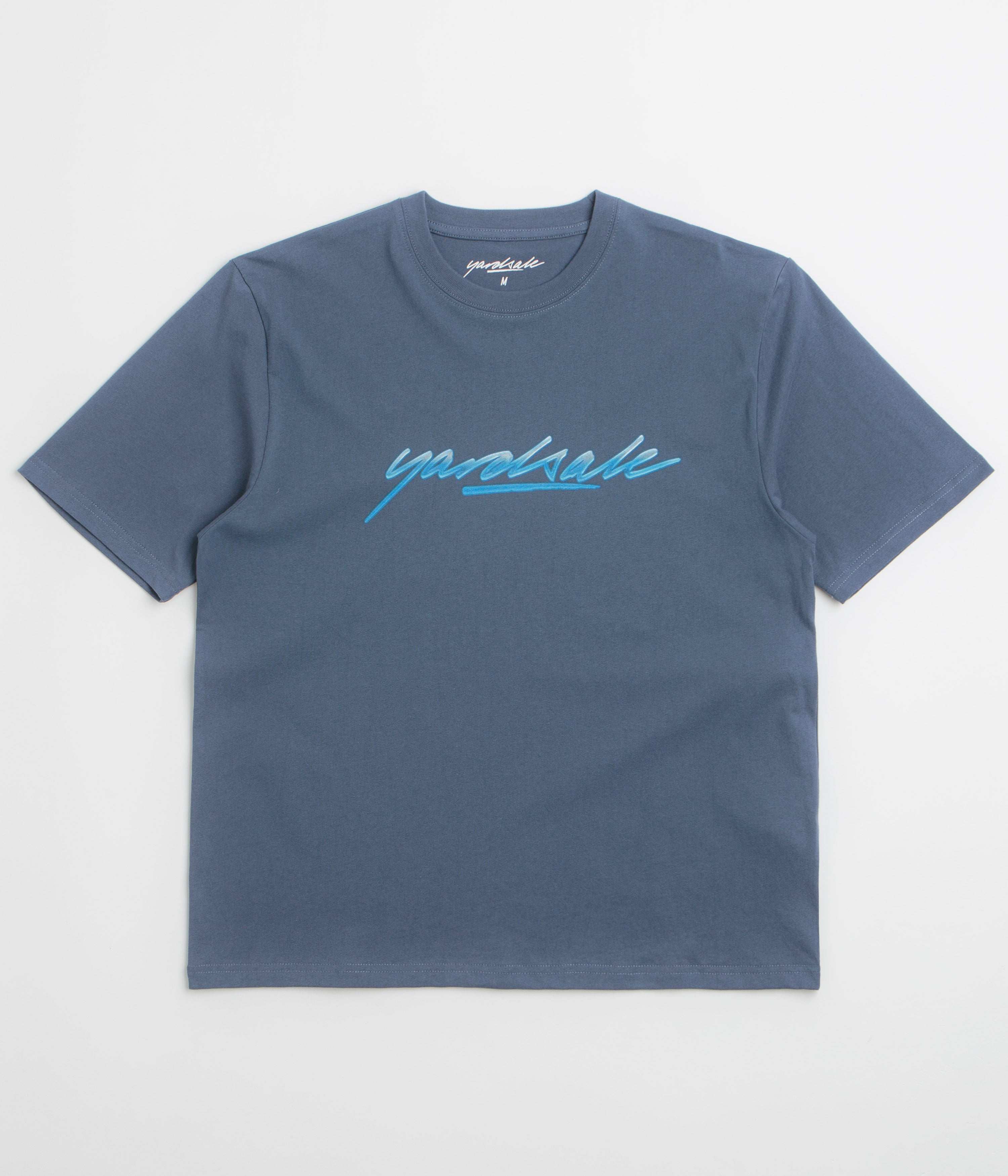 Yardsale Washed Script T-Shirt - Blue