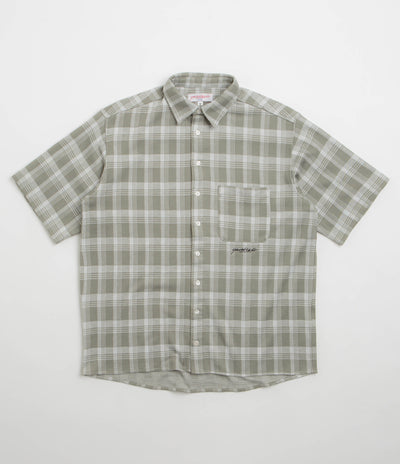 Yardsale YS Knitted Short Sleeve Shirt - Stone / Olive
