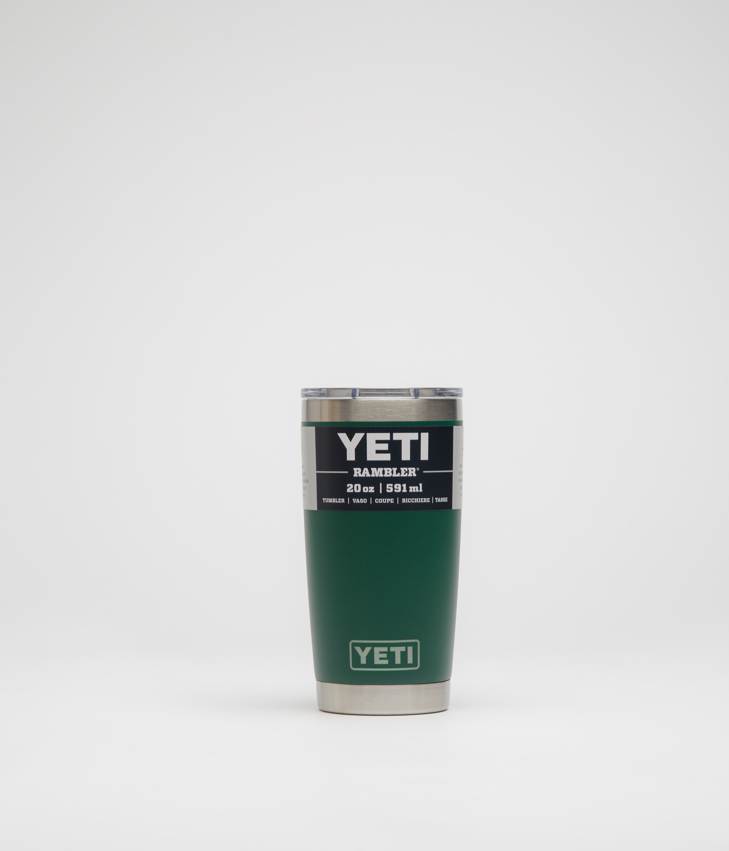 Yeti Rambler 20 Oz Tumbler in Black Forest Green
