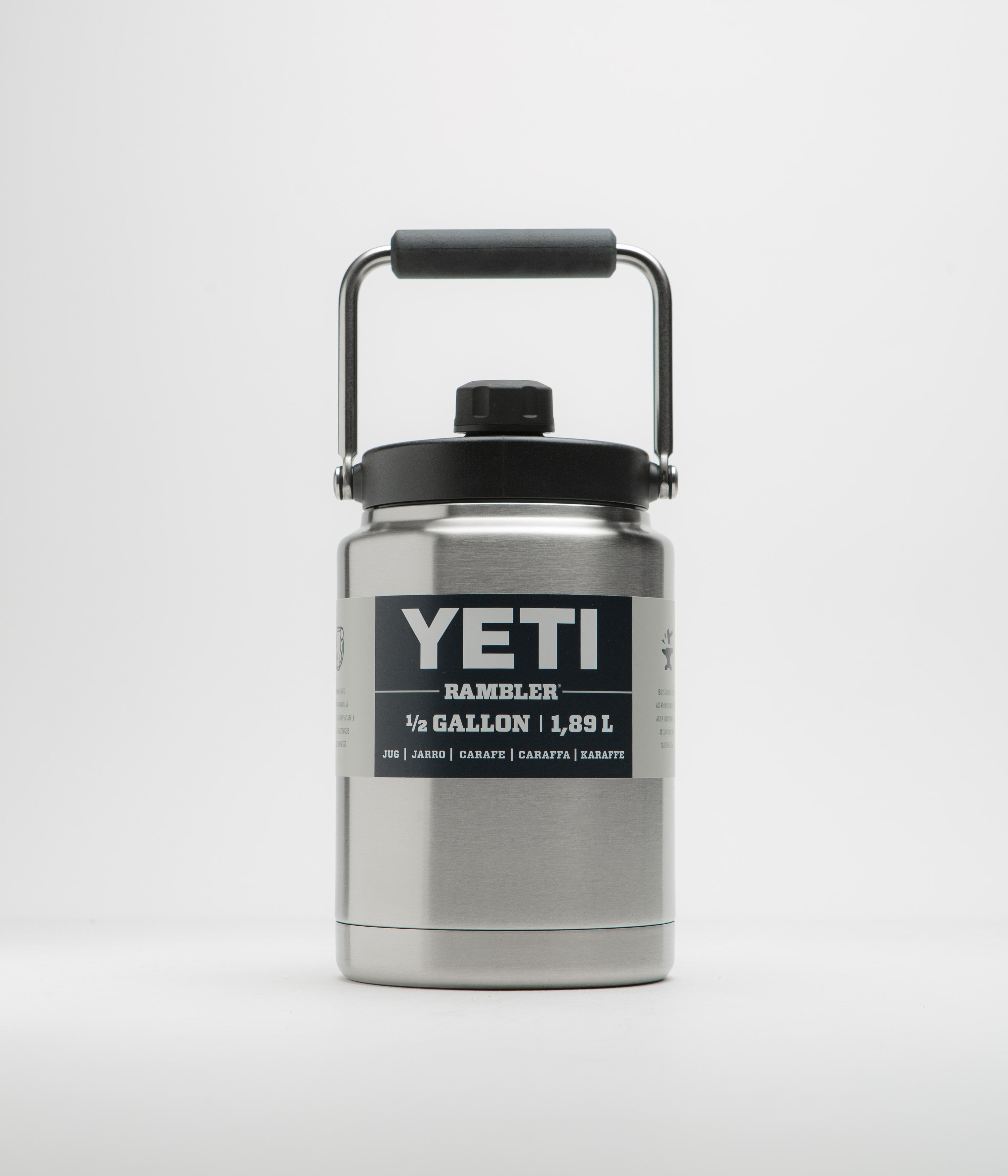 Yeti Rambler Jug 1/2 Gallon in Stainless Steel