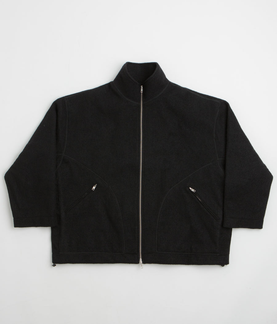 YMC Aaron Zip Fleece Jacket in Black
