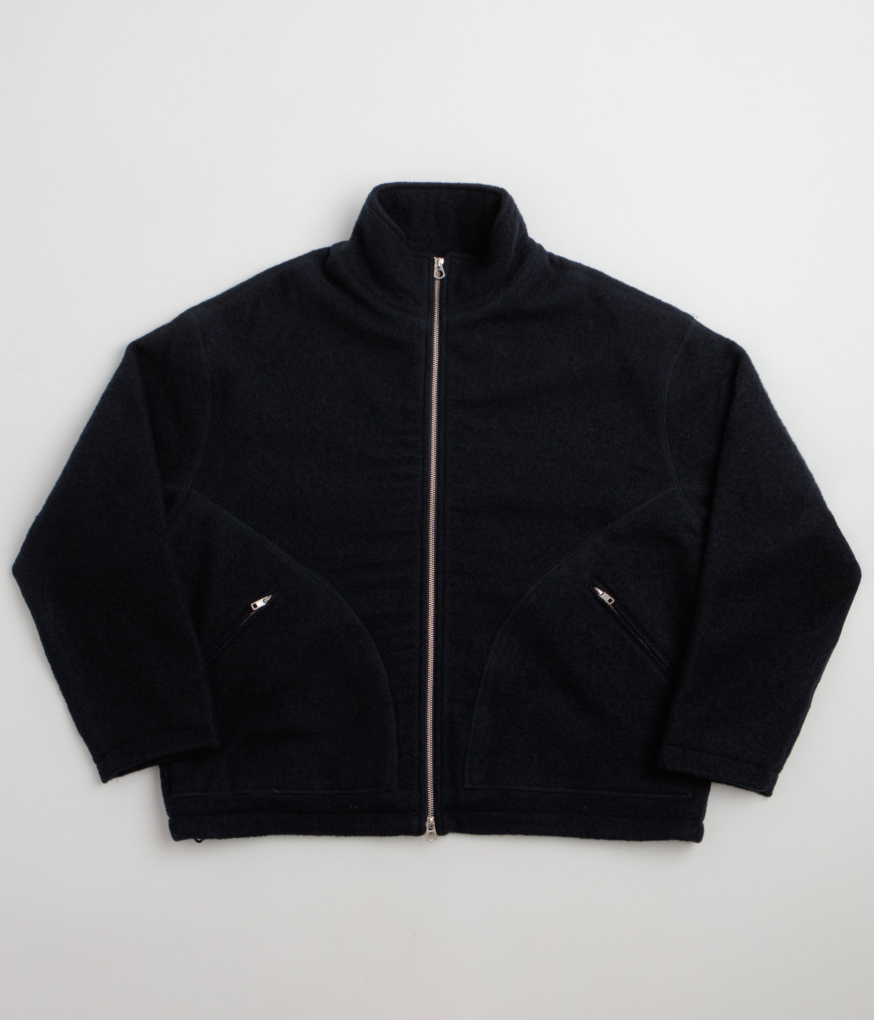YMC Aaron Zip Fleece Jacket in Navy