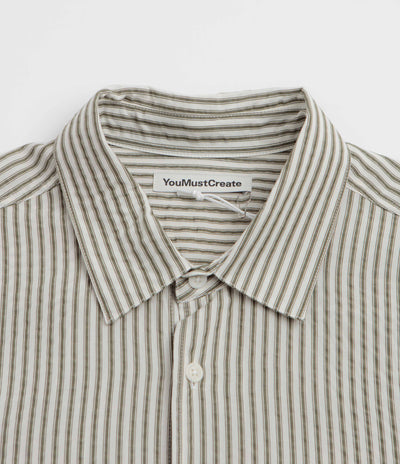 YMC Curtis Shirt - Green / White
