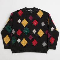 YMC Flint Knit Crewneck Sweatshirt in Black thumbnail
