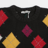 YMC Flint Knit Crewneck Sweatshirt in Black thumbnail