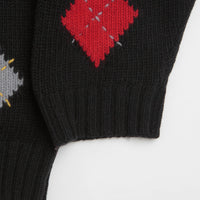 YMC Flint Knit Crewneck Sweatshirt in Black thumbnail