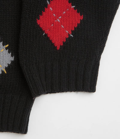 YMC Flint Knit Crewneck Sweatshirt in Black