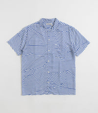 YMC Malick Shirt in Blue and White