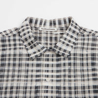 YMC Malick Short Sleeve Shirt - Charcoal / Off White thumbnail