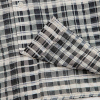 YMC Malick Short Sleeve Shirt - Charcoal / Off White thumbnail