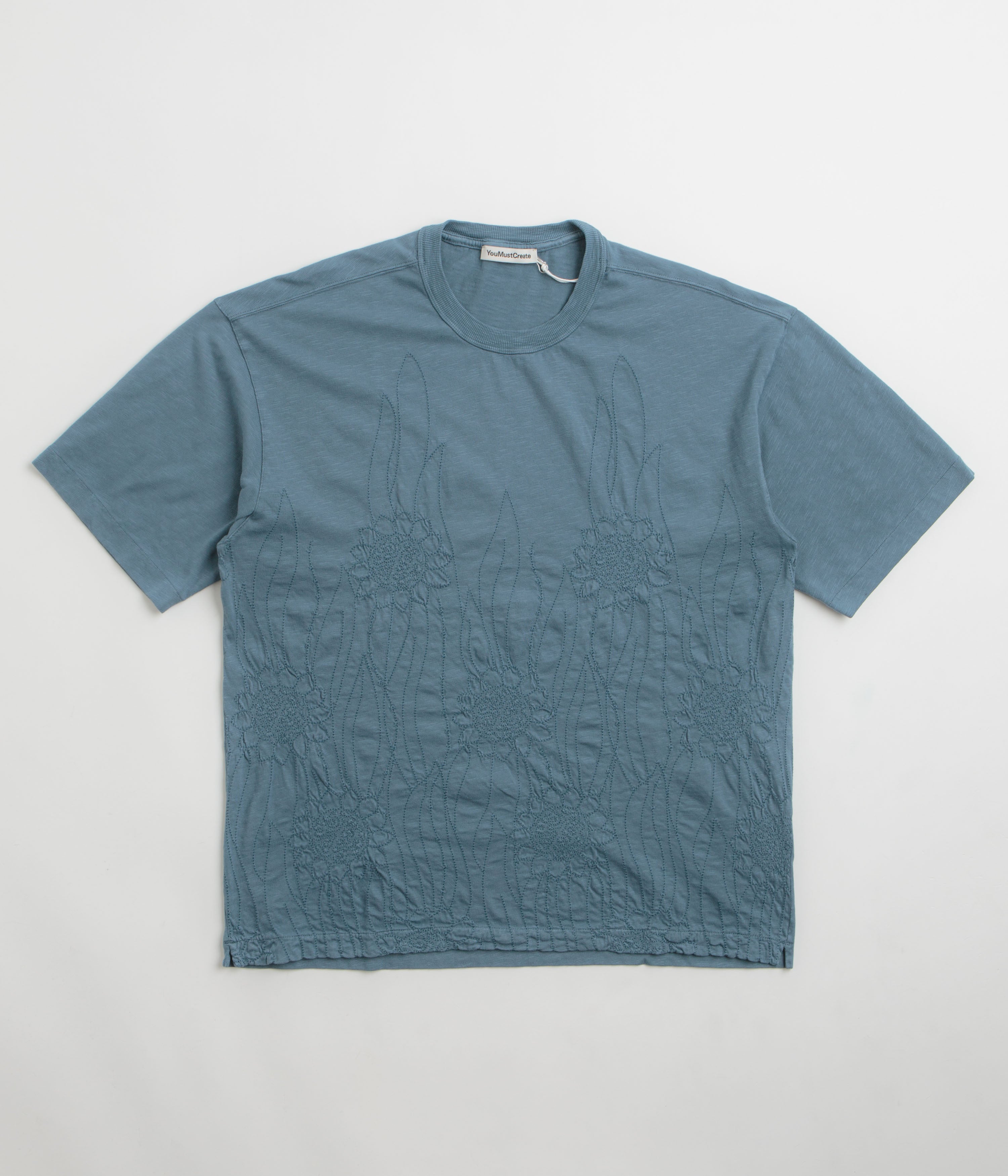 YMC Sunflower Triple T-Shirt in Blue Steel