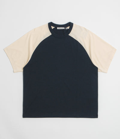 YMC Triple Raglan T Shirt in Navy