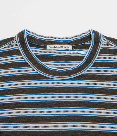 YMC Triple T-Shirt in Dark Green and Multi