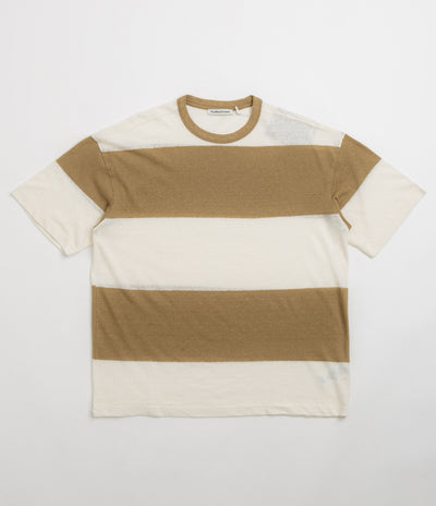 YMC Triple T-Shirt in Taupe and Off White