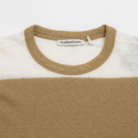 YMC Triple T-Shirt in Taupe and Off White thumbnail
