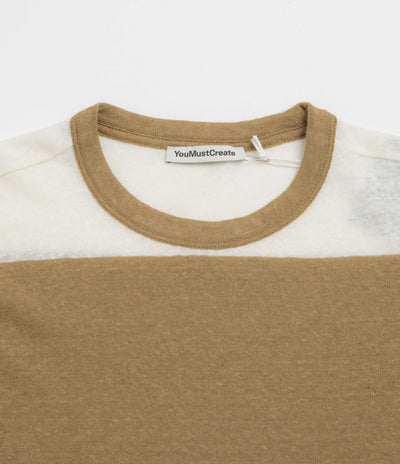 YMC Triple T-Shirt in Taupe and Off White