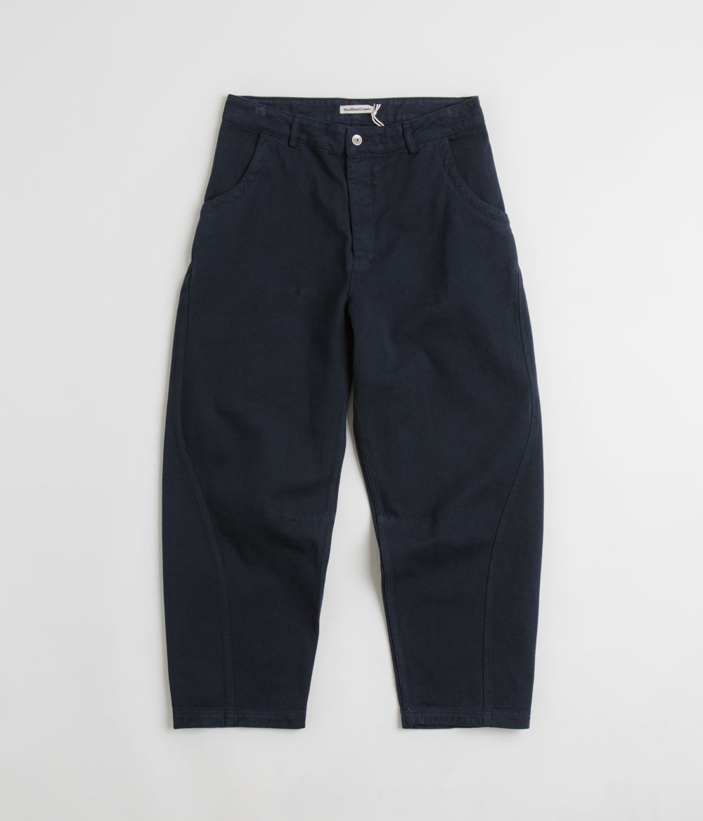 YMC Twisted Seam Trousers in Navy