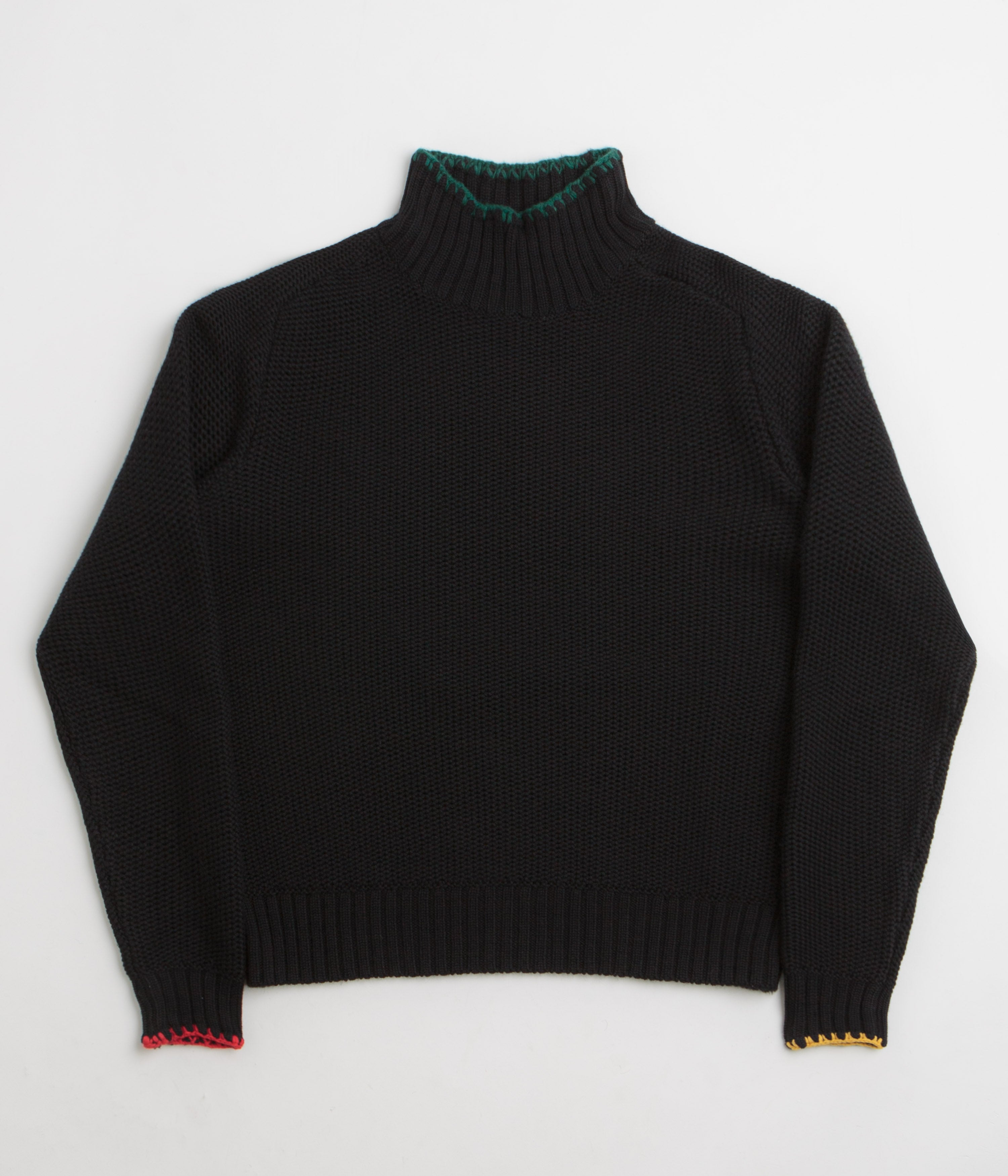 YMC Yips Knit Crewneck Sweatshirt in Black