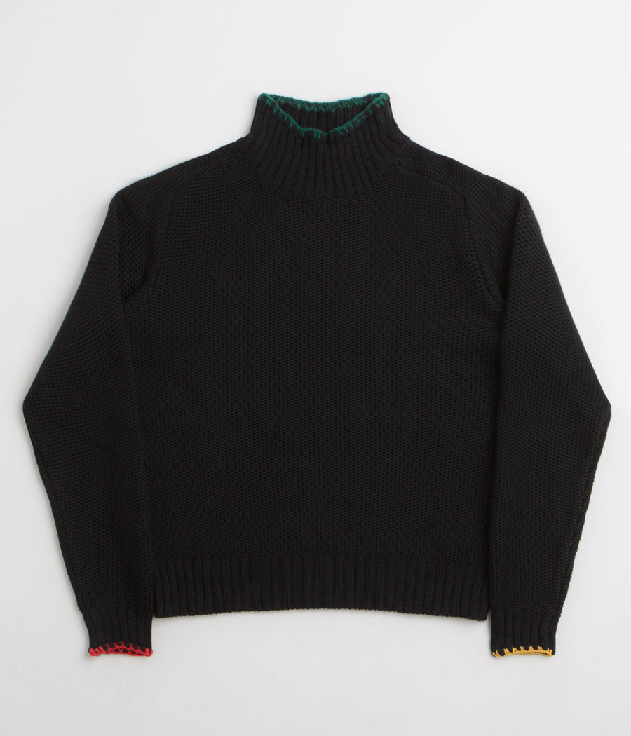 YMC Yips Knit Crewneck Sweatshirt in Black