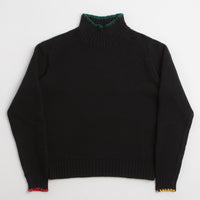 YMC Yips Knit Crewneck Sweatshirt in Black thumbnail