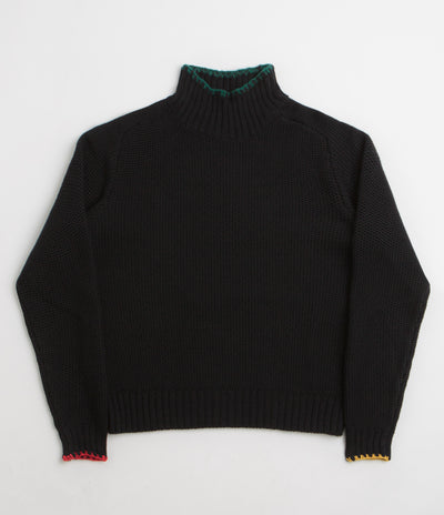 YMC Yips Knit Crewneck Sweatshirt in Black