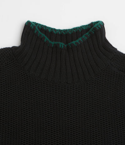 YMC Yips Knit Crewneck Sweatshirt in Black
