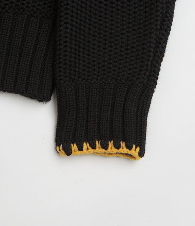 YMC Yips Knit Crewneck Sweatshirt in Black