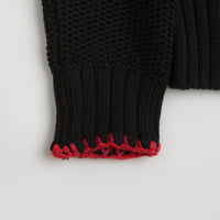 YMC Yips Knit Crewneck Sweatshirt in Black thumbnail