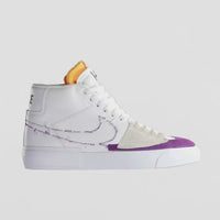 Nike SB Blazer Mid Edge Shoes - White / Viotech - White thumbnail