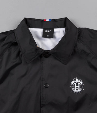 HUF x Thrasher TDS Coaches Jacket - Black
