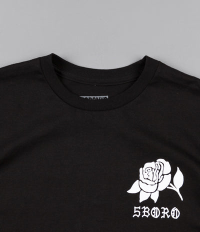 5Boro Rose T-Shirt - Black / White