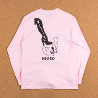 5Boro Skull & Heel Long Sleeve T-Shirt - Pink thumbnail