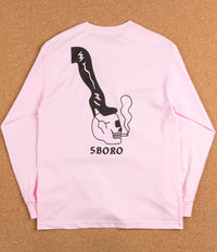 5Boro Skull & Heel Long Sleeve T-Shirt - Pink