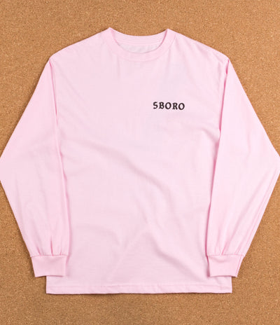 5Boro Skull & Heel Long Sleeve T-Shirt - Pink