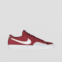 Nike SB Blazer Court Shoes - Gym Red / White - Gym Red - Gum Light Brown thumbnail