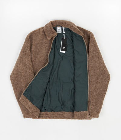 Adidas Fleece Track Jacket - Cardboard / Mineral Green / Alumina