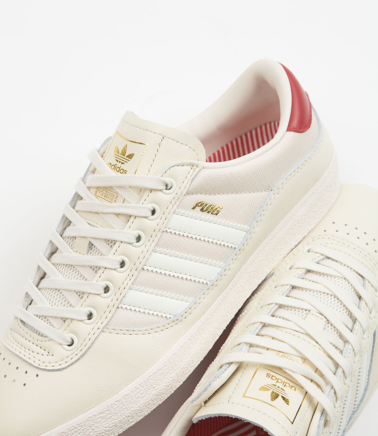 Adidas Puig Indoor Shoes - Cream White / Cream White / Scarlet | Flatspot