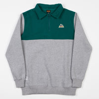 Butter Goods Mountain 1/4 Zip Jacket- Heather / Teal thumbnail