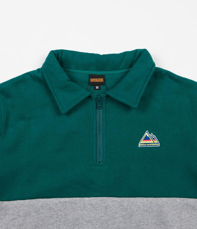 Butter Goods Mountain 1/4 Zip Jacket- Heather / Teal