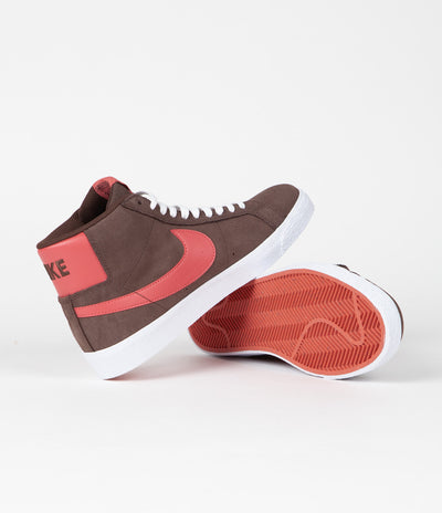 Nike SB Blazer Mid Shoes - Baroque Brown / Adobe - Baroque Brown - White