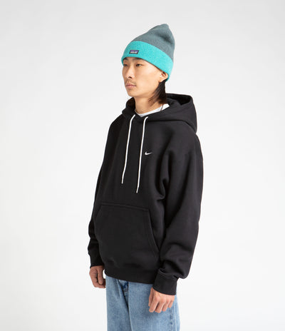 Nike Solo Swoosh Fleece Hoodie - Black / White