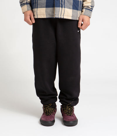 Nike Solo Swoosh Fleece Sweatpants - Black / White