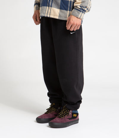 Nike Solo Swoosh Fleece Sweatpants - Black / White