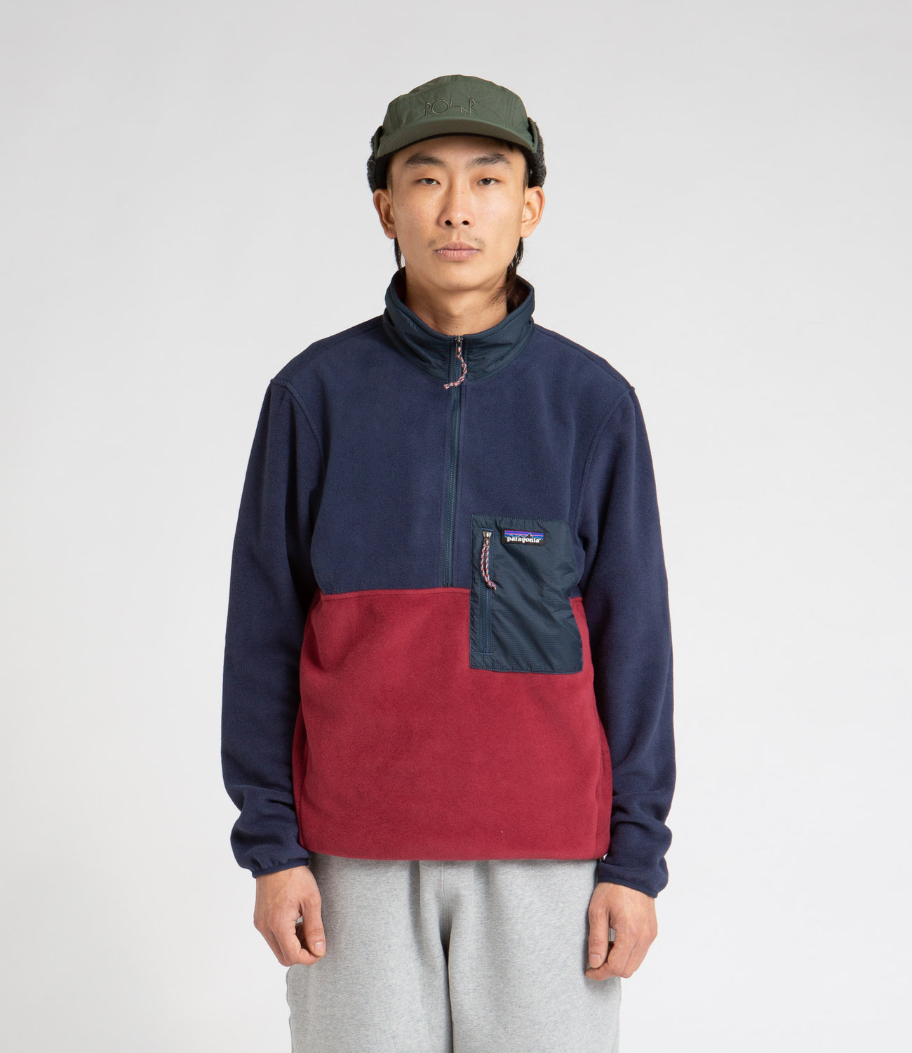 Patagonia blue discount and red fleece